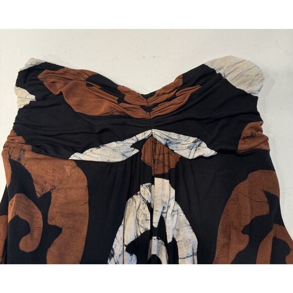 INDAH Tribal Print Maxi Dress Women’s Size XS Strapless Slits Vacation Boho Sexy - Picture 7 of 12